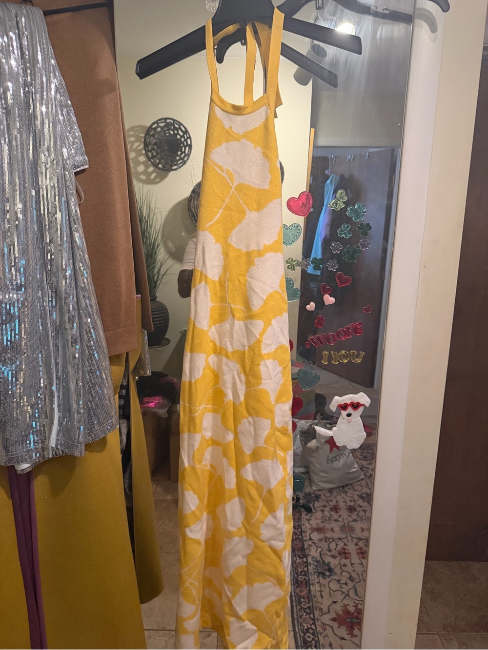 Diane Von Furstenberg Yellow and White Floral Maxi Dress